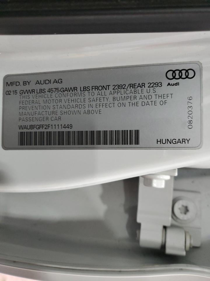 2015 Audi A3 VIN WAUBFGFF2F1111449 Copart auction photo, front end damage thumbnail 14