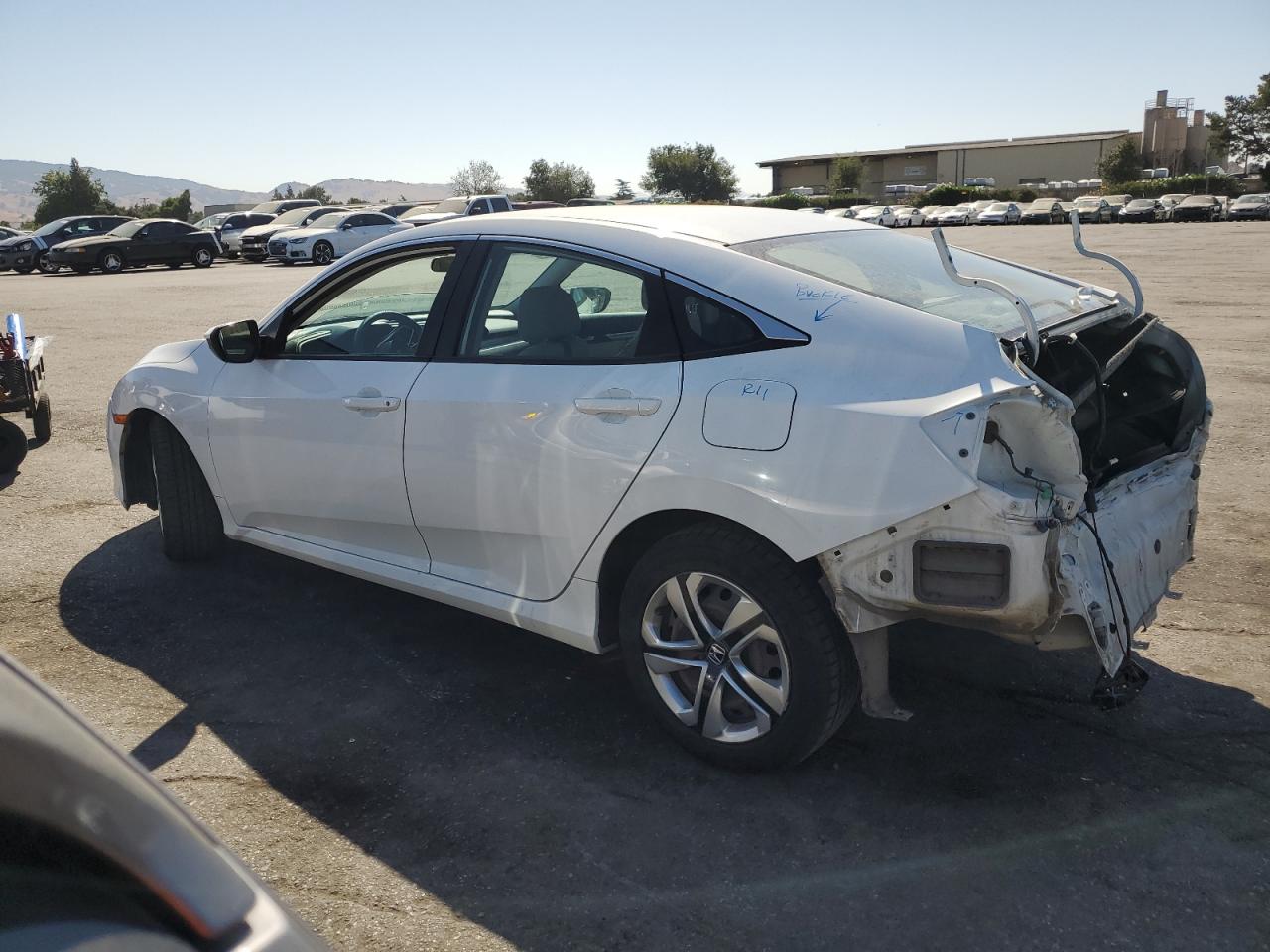 2016 Honda Civic VIN 2HGFC2F57GH563098 Copart auction photo, rear end damage thumbnail 2
