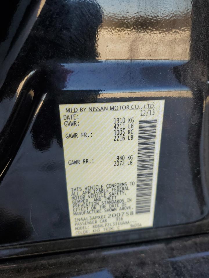 2014 Nissan Altima VIN 1N4AL3APXEC200758 Copart auction photo, all over damage thumbnail 13