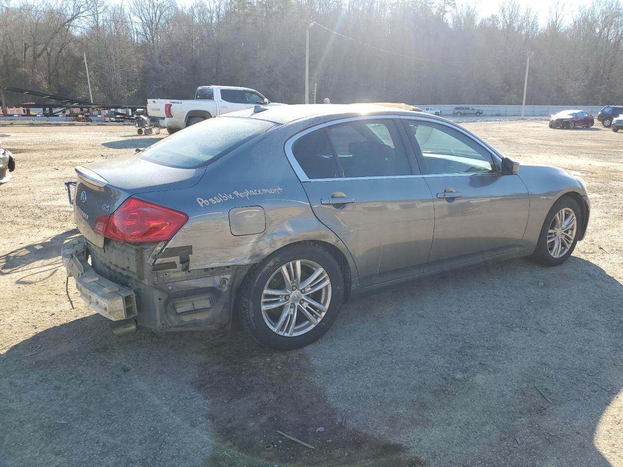 2012 Infiniti G VIN JN1DV6AP5CM810175 Copart auction photo, rear end damage thumbnail 3