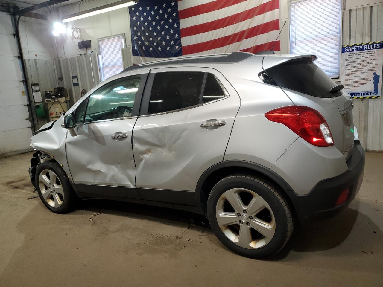 2015 Buick Encore VIN KL4CJESB5FB155432 Copart auction photo, front end / side damage thumbnail 2
