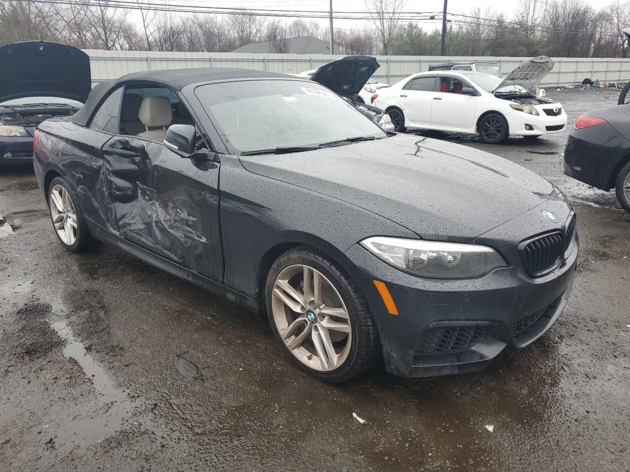 2015 BMW 2er VIN WBA1K7C55FV473349 Copart auction photo, side damage thumbnail 4