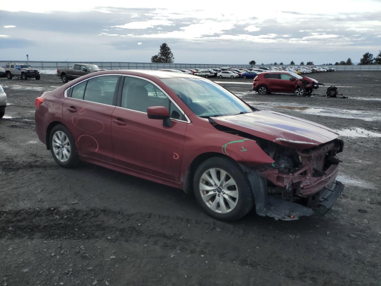 2016 Subaru Legacy VIN 4S3BNAC64G3061196 Copart auction photo, front end / side damage thumbnail 4