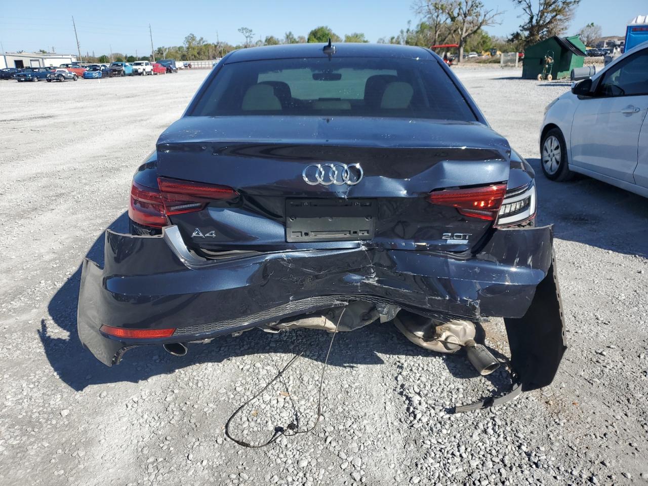2018 Audi A4 VIN WAUKMAF43JA090556 Copart auction photo, rear end / undercarriage damage thumbnail 6