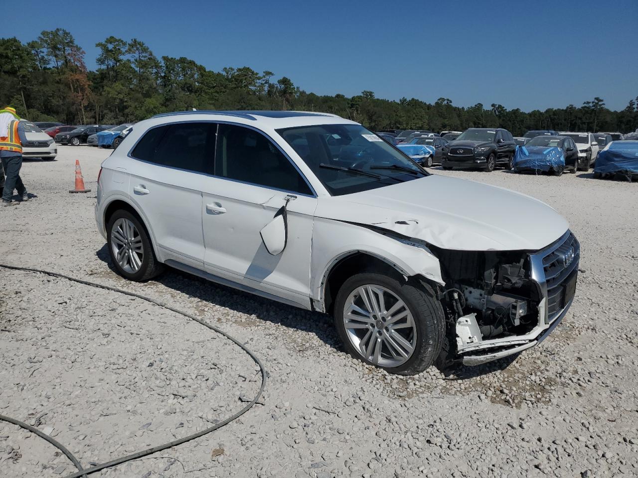 2018 Audi Q5 VIN WA1BNAFY0J2223636 Copart auction photo, side damage thumbnail 4