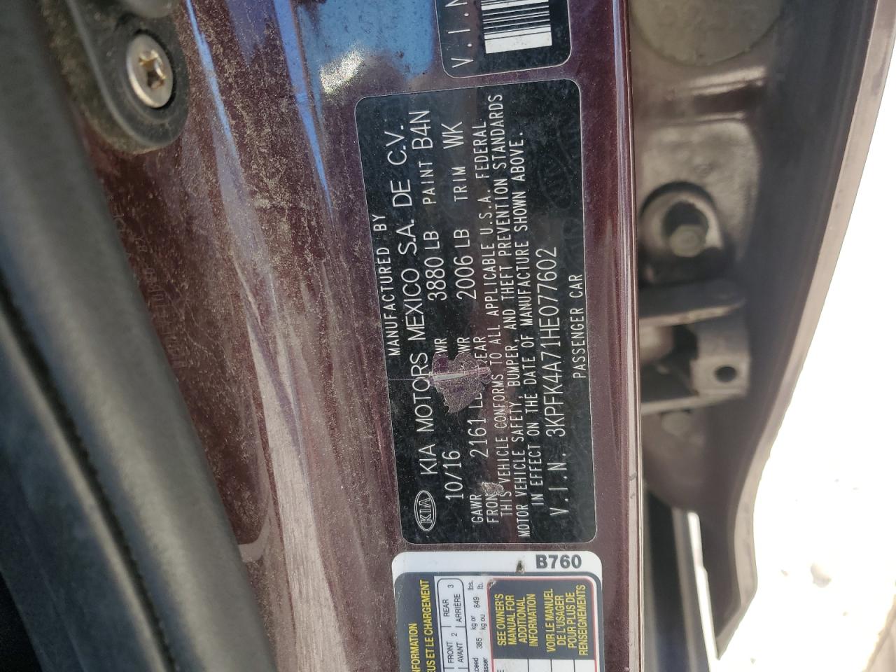 2017 KIA Forte VIN 3KPFK4A71HE077602 Copart auction photo, front end / mechanical damage thumbnail 12