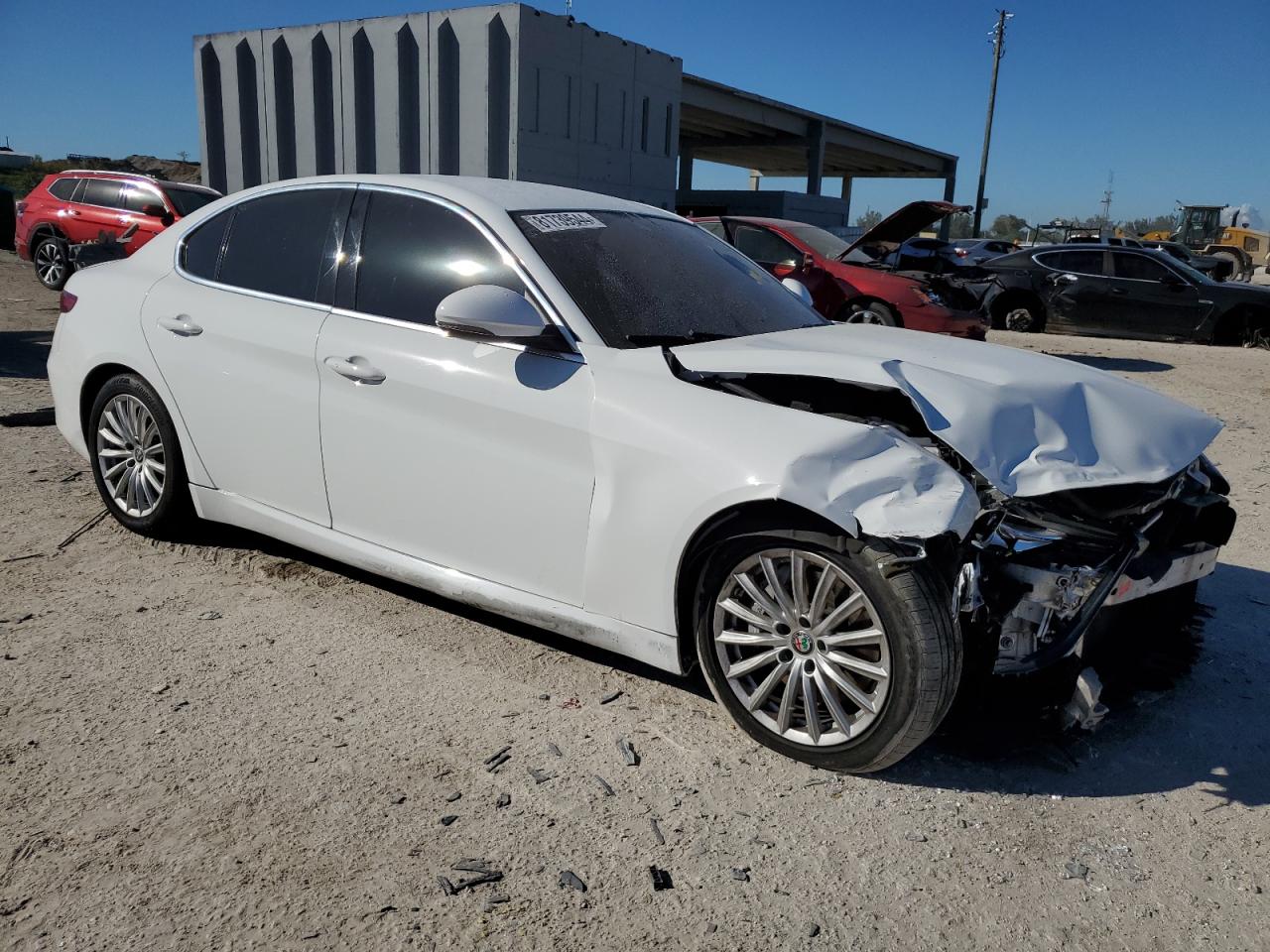 2021 Alfa Romeo Giulia VIN ZARFAMAN1M7639323 Copart auction photo, front end damage thumbnail 4