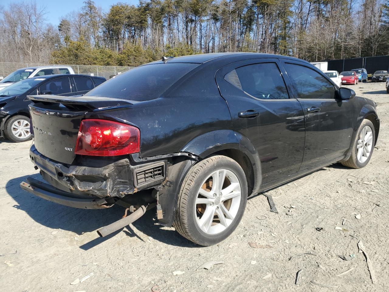 2013 Dodge Avenger VIN 1C3CDZCB9DN717531 Copart auction photo, rear end / mechanical damage thumbnail 3