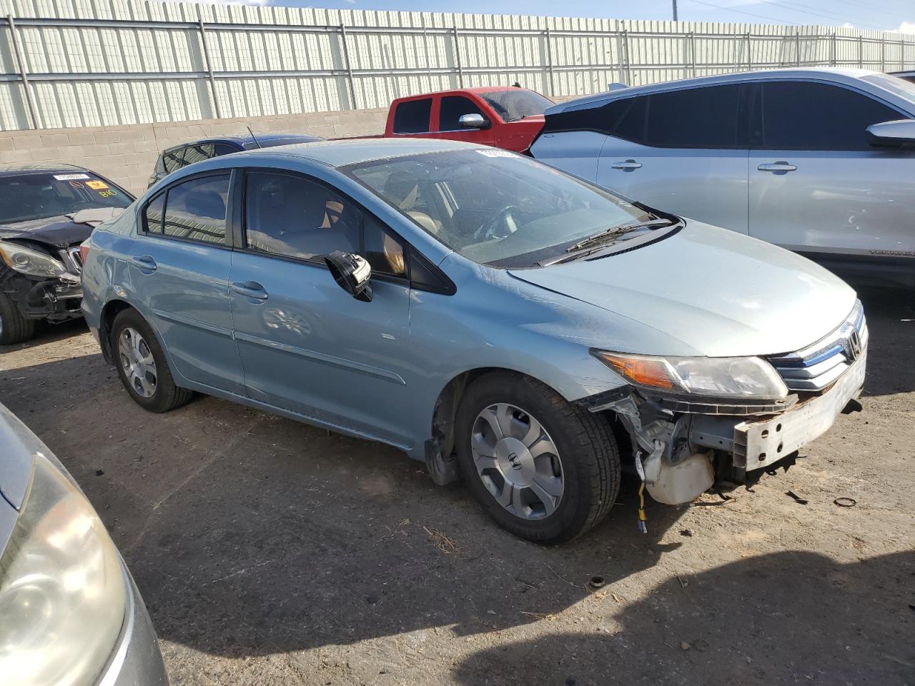 2012 Honda Civic VIN JHMFB4F32CS008380 Copart auction photo, front end damage thumbnail 4