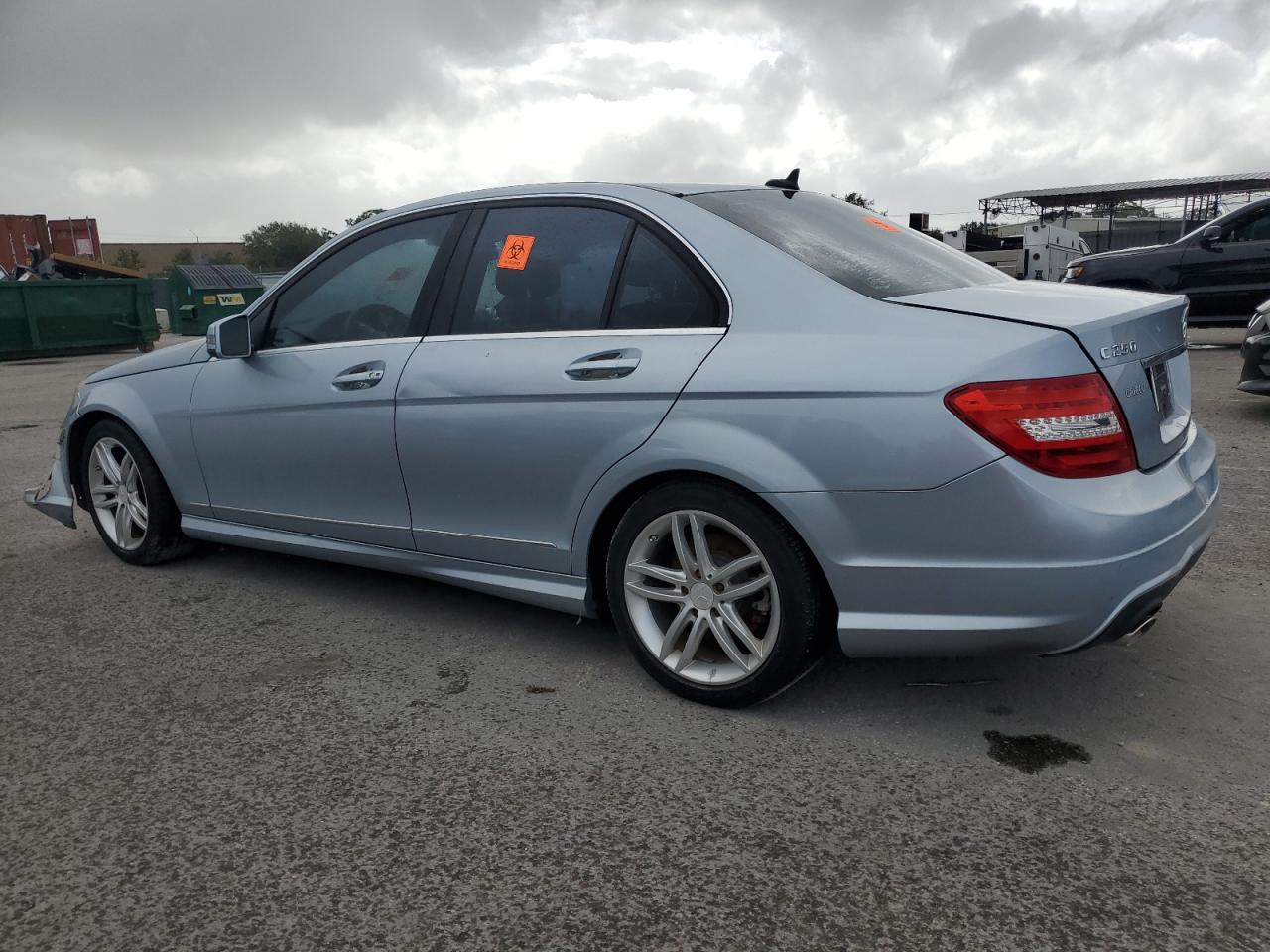 2013 Mercedes-Benz C-klasse VIN WDDGF4HB3DR241097 Copart auction photo, rear end / front end damage thumbnail 2