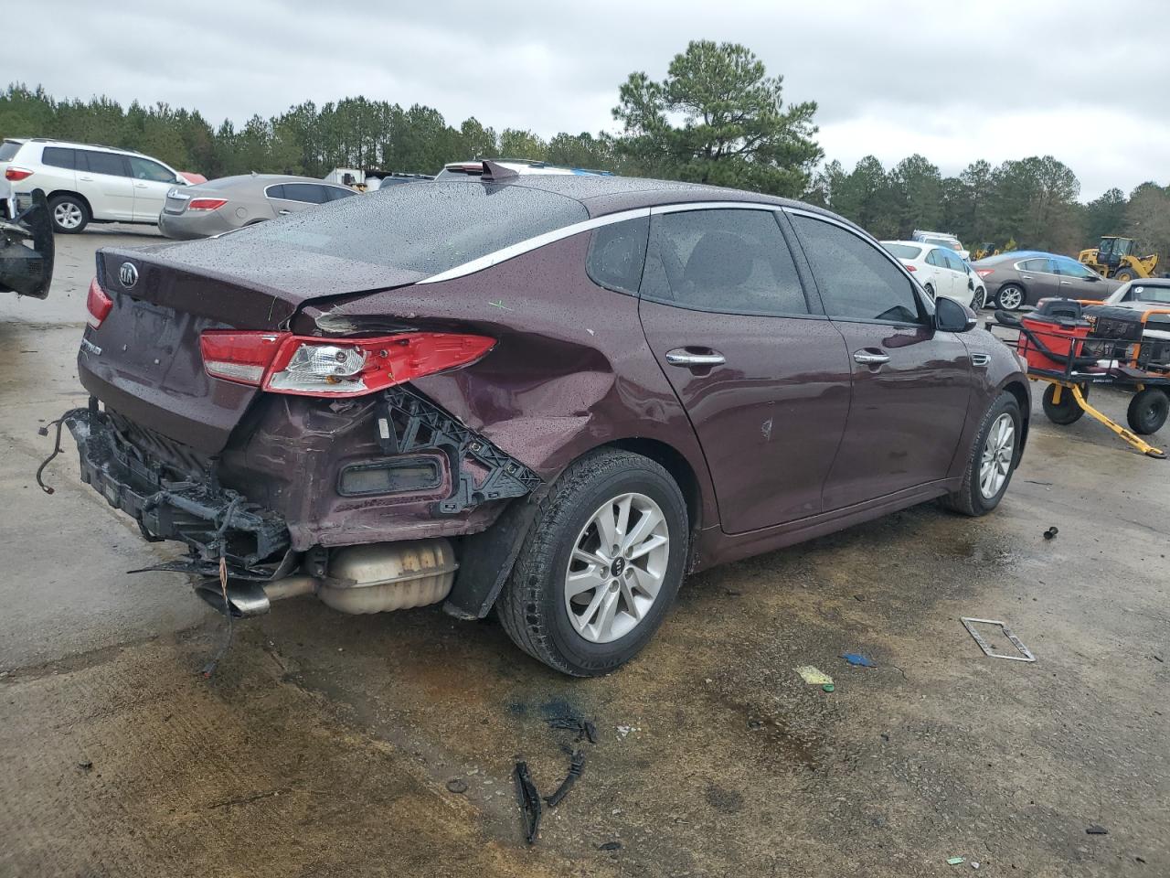 2018 KIA Optima VIN 5XXGT4L36JG222836 Copart auction photo, rear end damage thumbnail 3