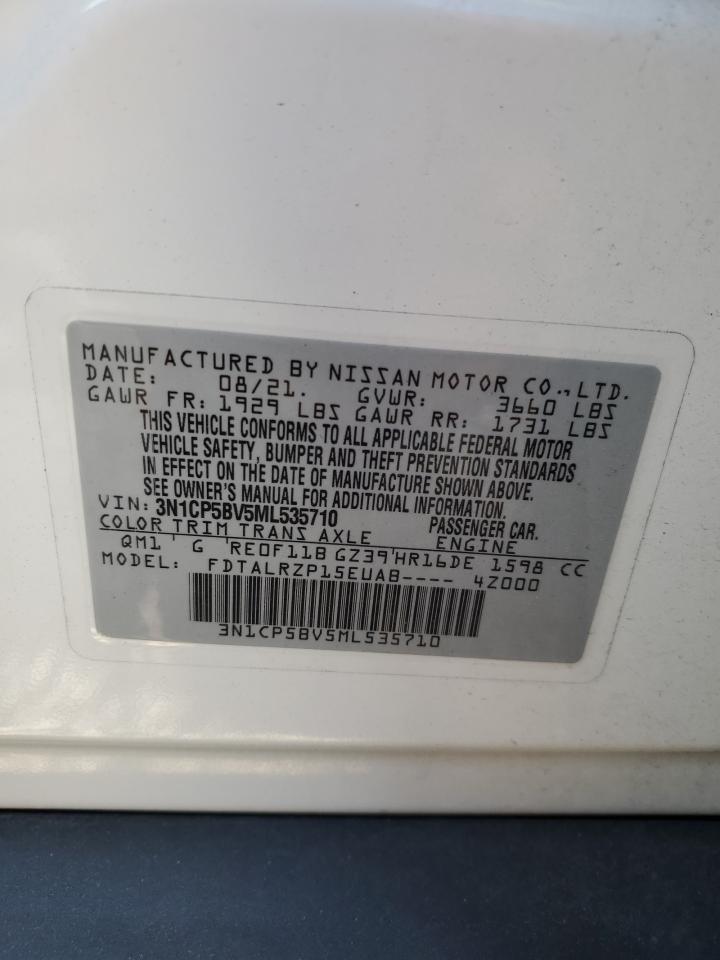 2021 Nissan Kicks VIN 3N1CP5BV5ML535710 Copart auction photo, side damage thumbnail 13