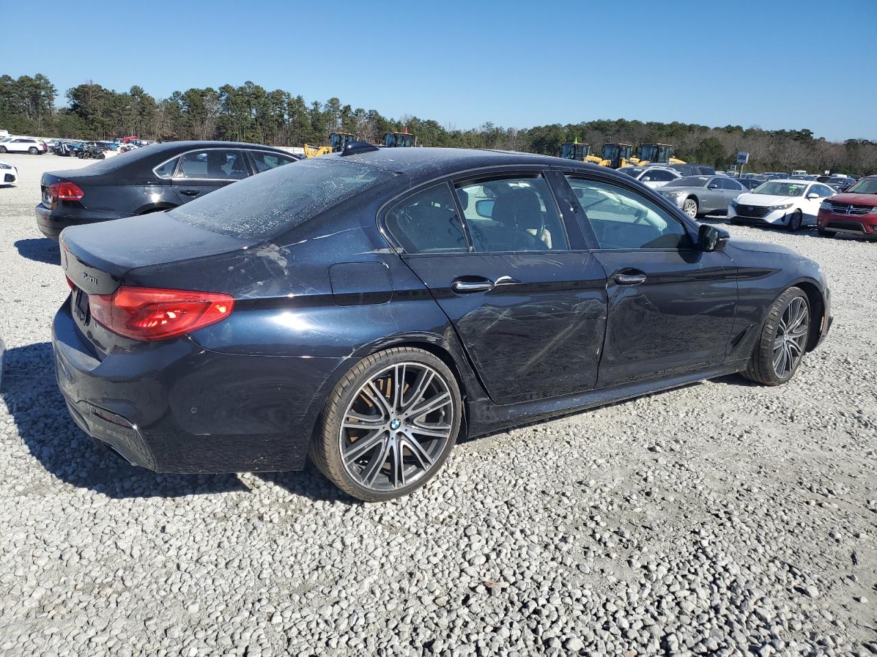2018 BMW 5er VIN WBAJE5C56JWA96418 Copart auction photo, front end / side damage thumbnail 3