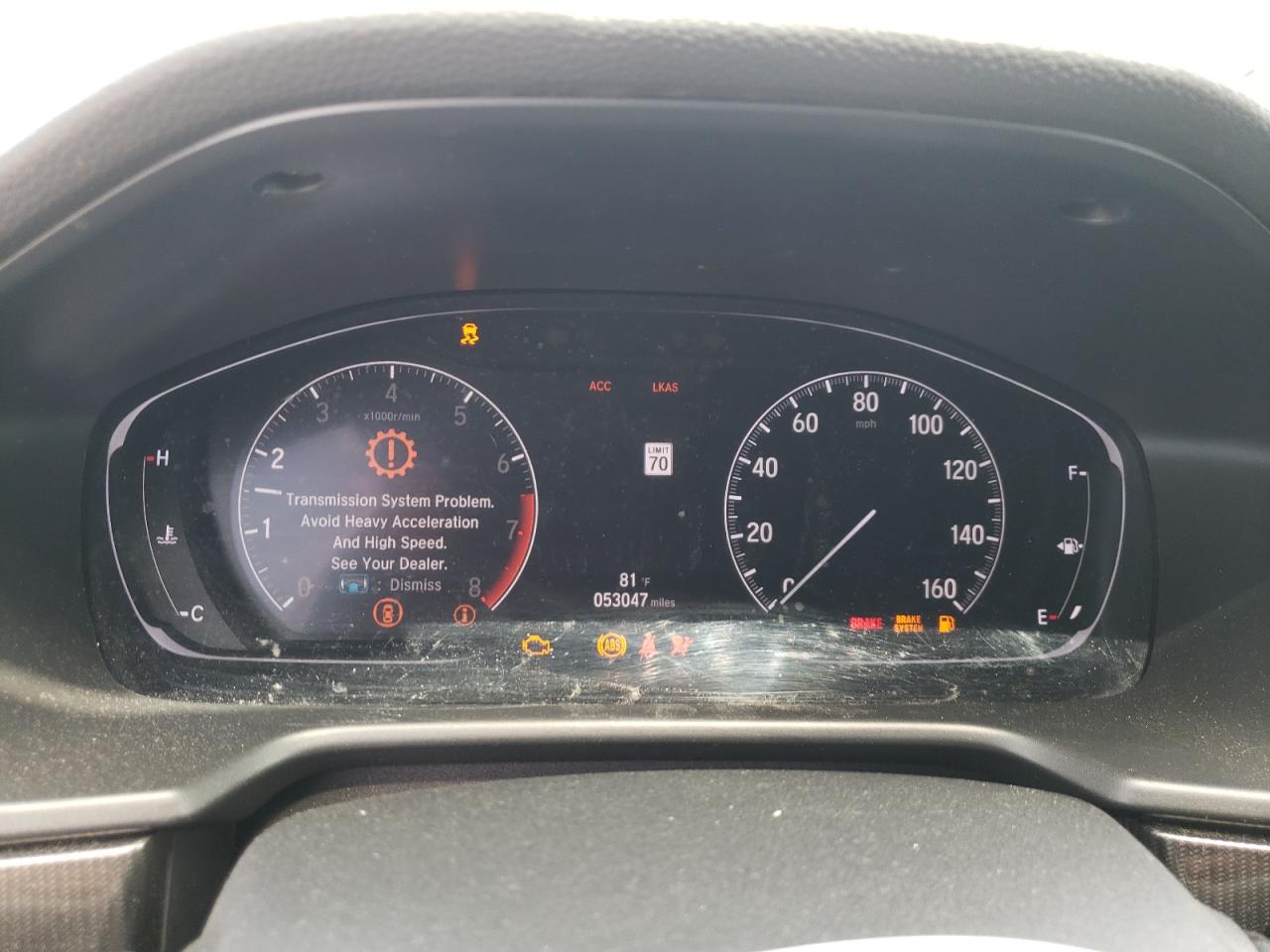 2020 Honda Accord VIN 1HGCV1F3XLA123018 Copart auction photo, front end damage thumbnail 9