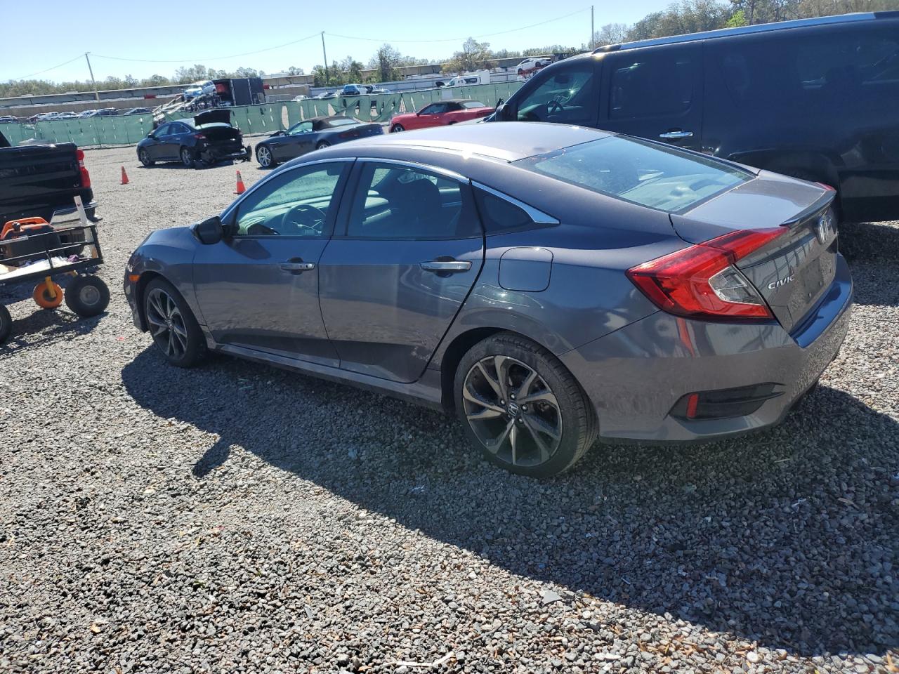 2021 Honda Civic VIN 2HGFC2F84MH526354 Copart auction photo, side damage thumbnail 2