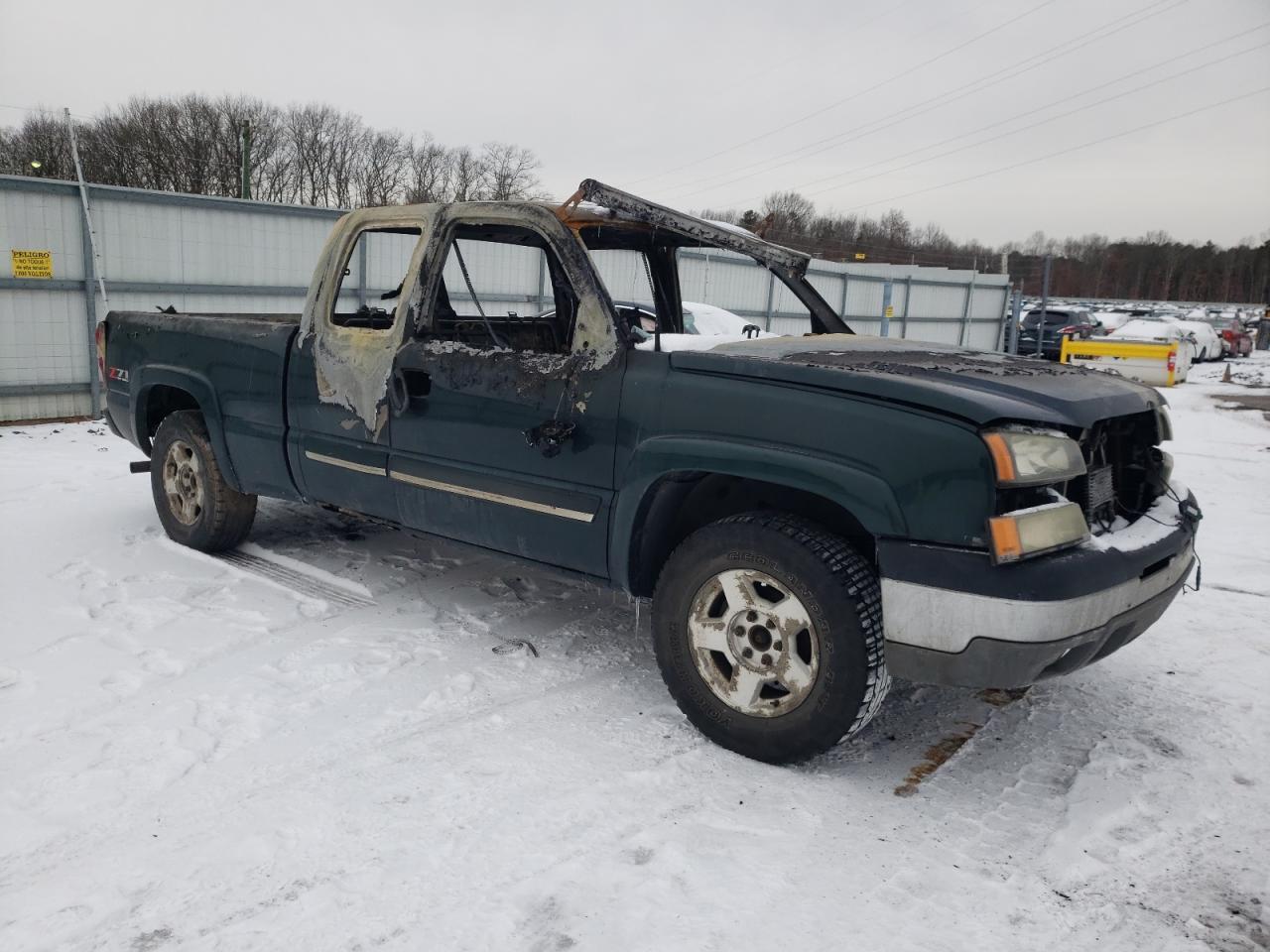 2004 Chevrolet Silverado VIN 1GCEK19T54E196061 Copart auction photo, burn / burn - engine damage thumbnail 4