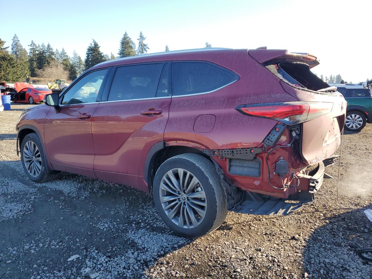 2020 Toyota Highlander VIN 5TDFZRBH7LS023509 Copart auction photo, rear end / front end damage thumbnail 2