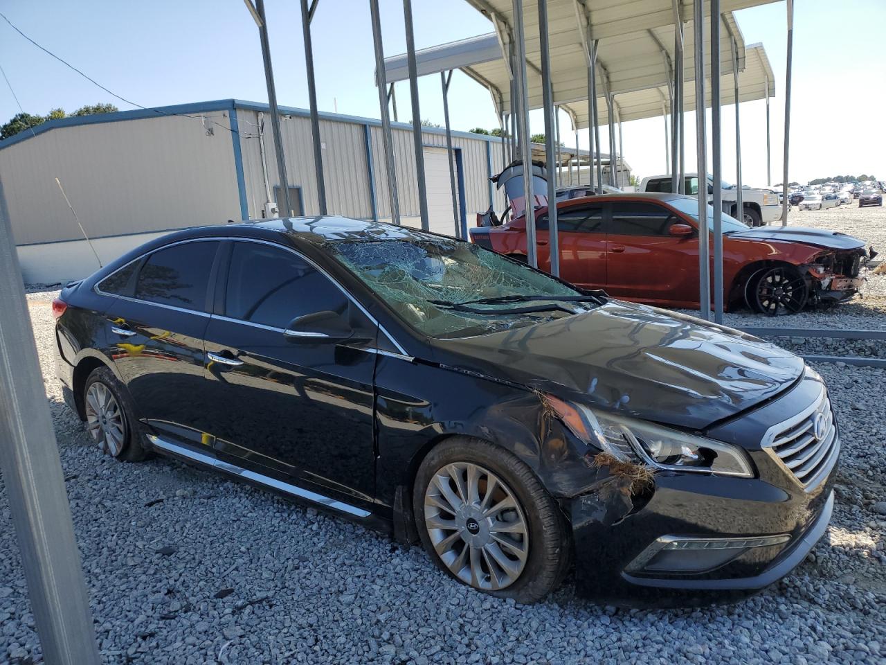 2015 Hyundai Sonata VIN 5NPE34AF7FH223350 Copart auction photo, rollover damage thumbnail 4