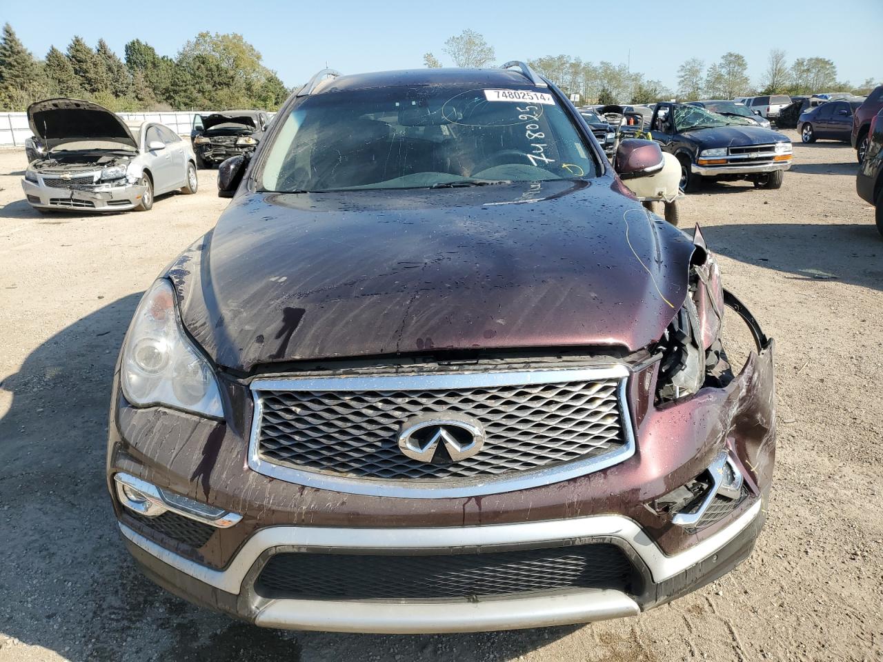 2016 Infiniti QX50 VIN JN1BJ0RR1GM266799 Copart auction photo, front end damage thumbnail 5