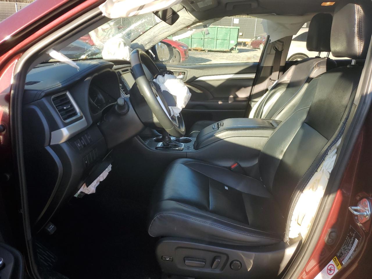 2019 Toyota Highlander VIN 5TDJZRFH1KS741429 Copart auction photo, front end / undercarriage damage thumbnail 7