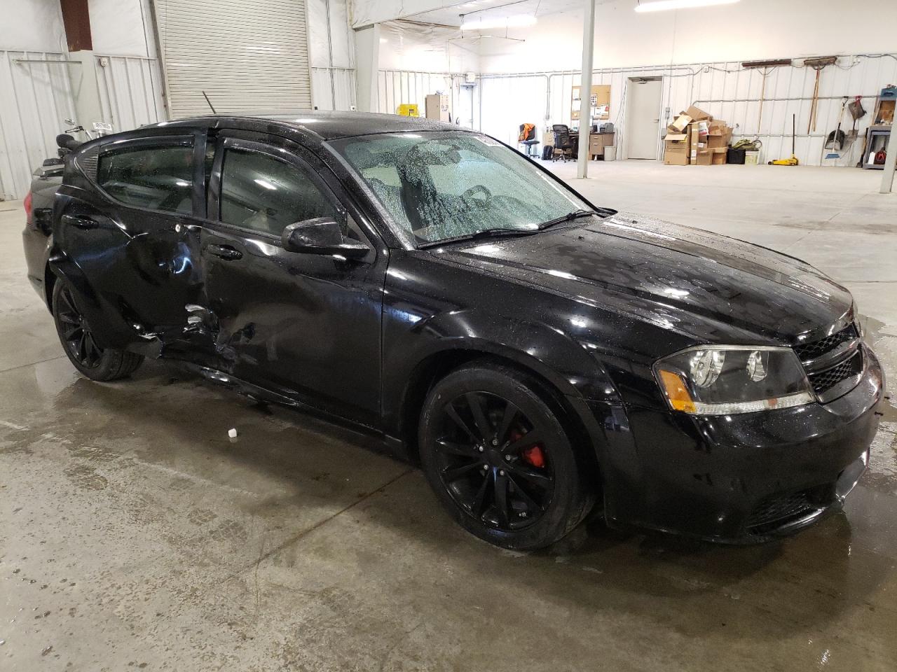 2014 Dodge Avenger VIN 1C3CDZAB6EN149307 Copart auction photo, side / front end damage thumbnail 4