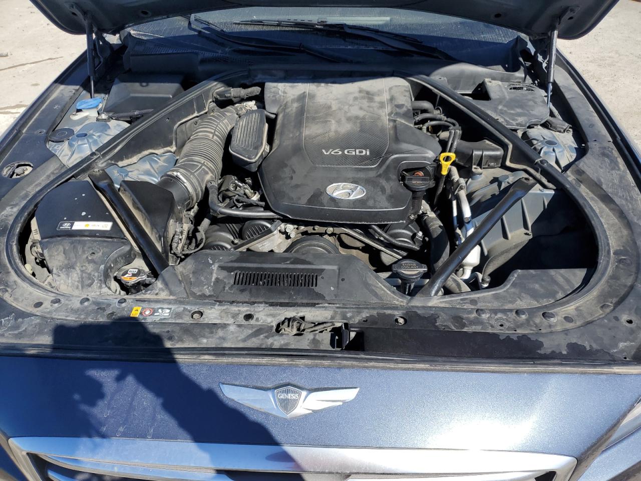 2015 Hyundai Genesis VIN KMHGN4JEXFU058275 Copart auction photo, undercarriage damage thumbnail 11