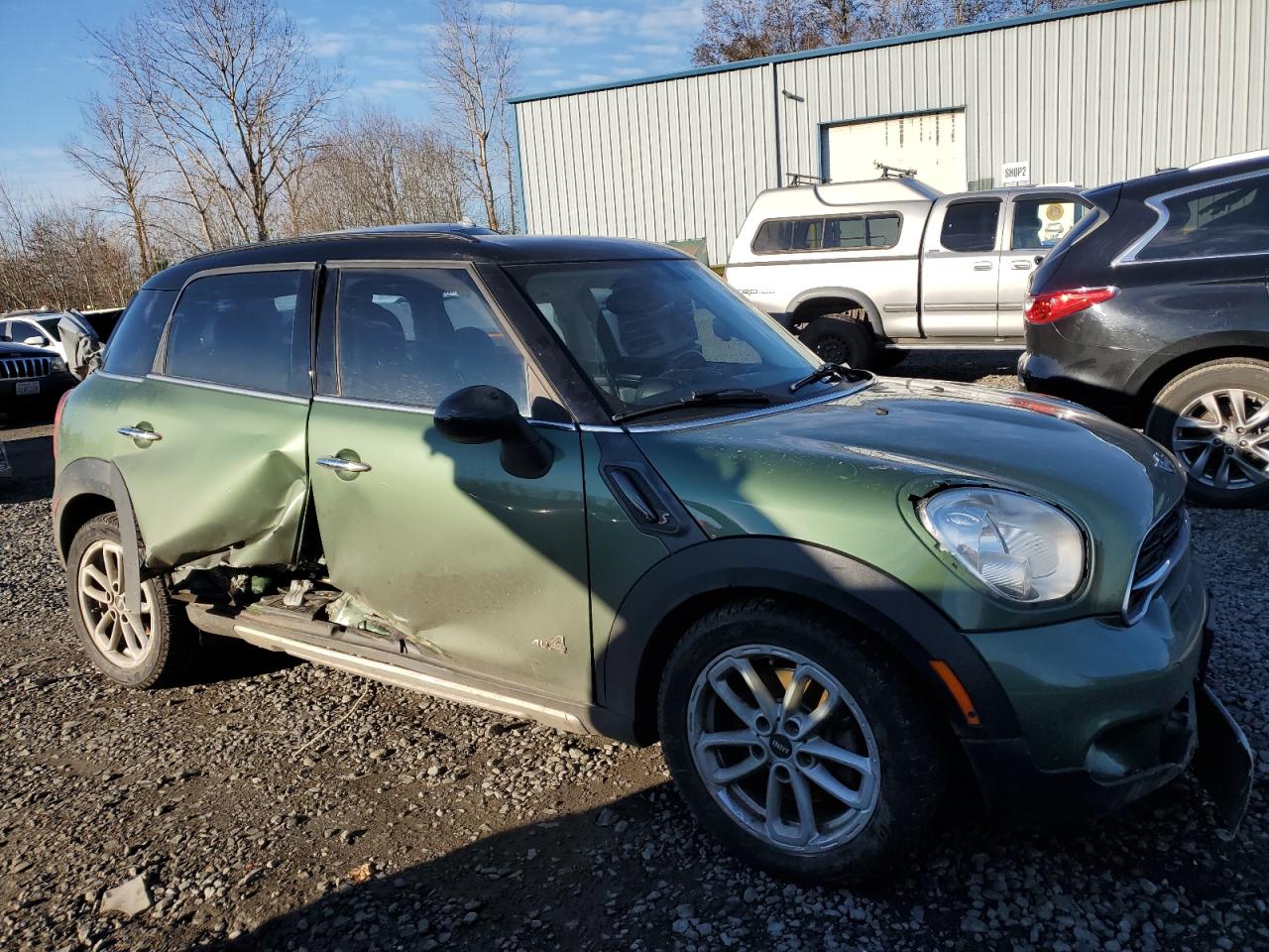 2015 MINI Cooper VIN WMWZC5C50FWP43408 Copart auction photo, all over damage thumbnail 4