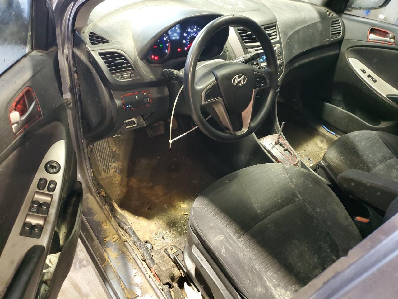 2017 Hyundai Accent VIN KMHCT5AE4HU337718 Copart auction photo, all over damage thumbnail 8