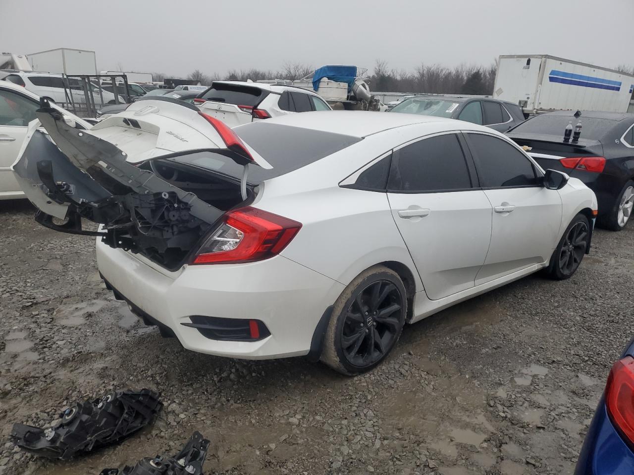 2021 Honda Civic VIN 19XFC2F88ME001467 Copart auction photo, front end damage thumbnail 3