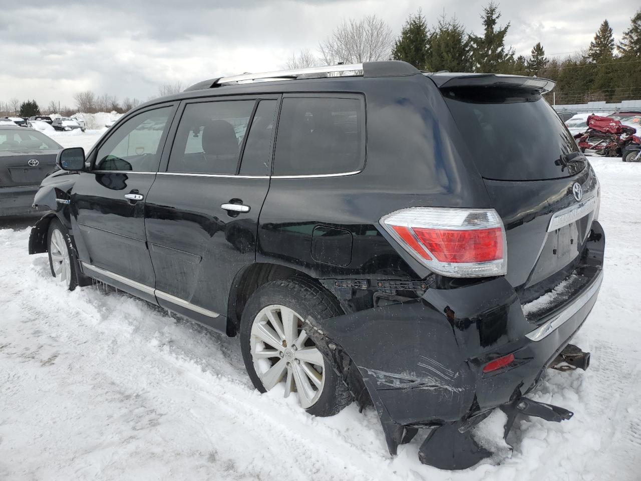 2012 Toyota Highlander VIN JTEDC3EH9C2006974 Copart auction photo, front end / rear end damage thumbnail 2