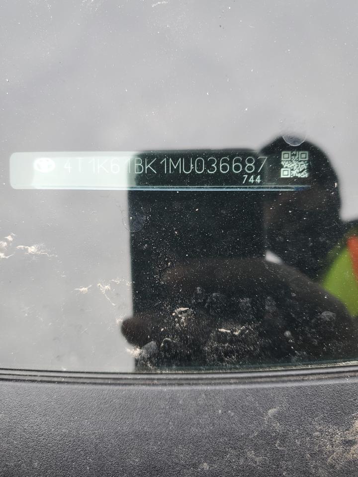 2021 Toyota Camry VIN 4T1K61BK1MU036687 Copart auction photo, front end / minor dent/scratches damage thumbnail 12