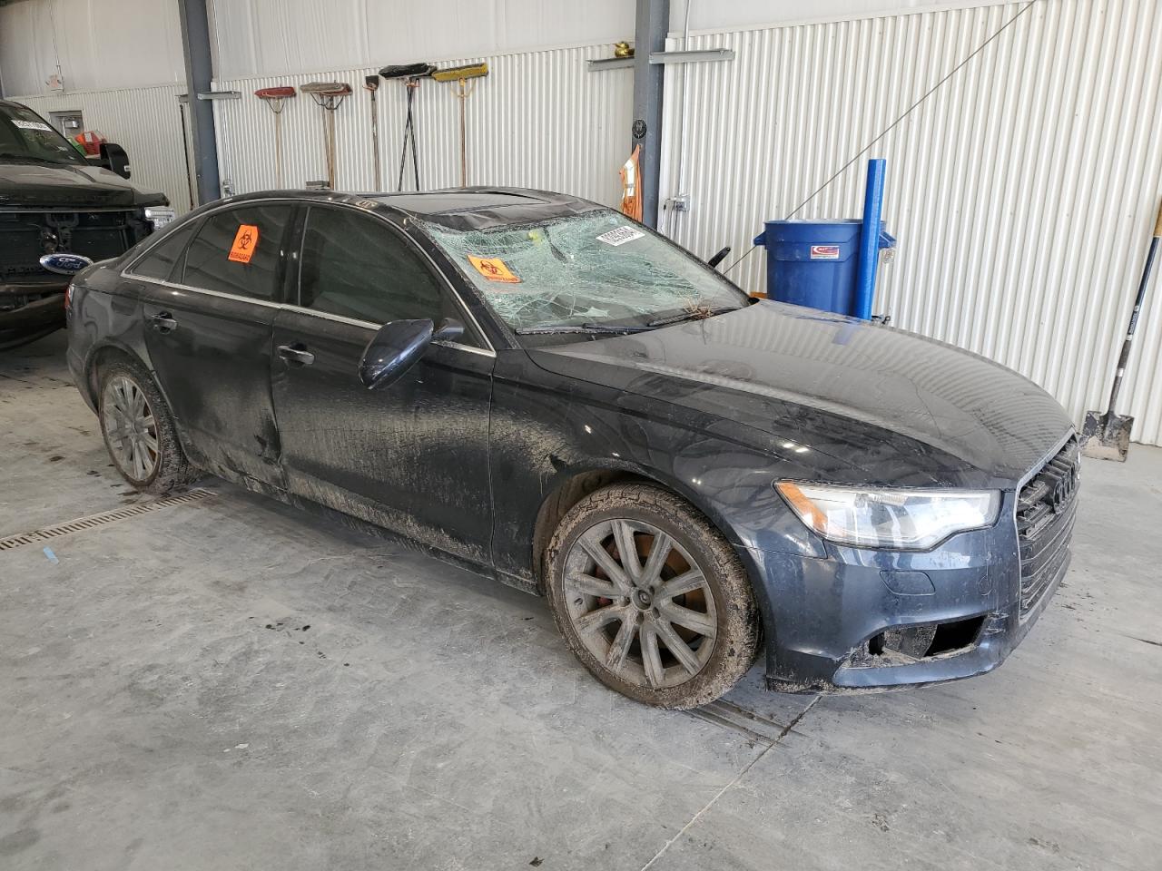 2014 Audi A6 VIN WAUGFAFC0EN093954 Copart auction photo, all over damage thumbnail 4