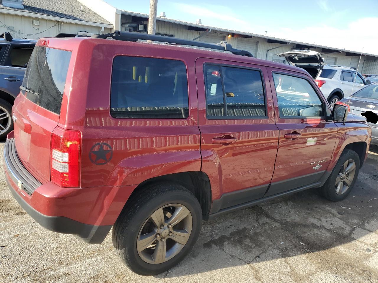 2013 Jeep Liberty (Patriot) VIN 1C4NJRFB4DD217467 Copart auction photo, top/roof damage thumbnail 3