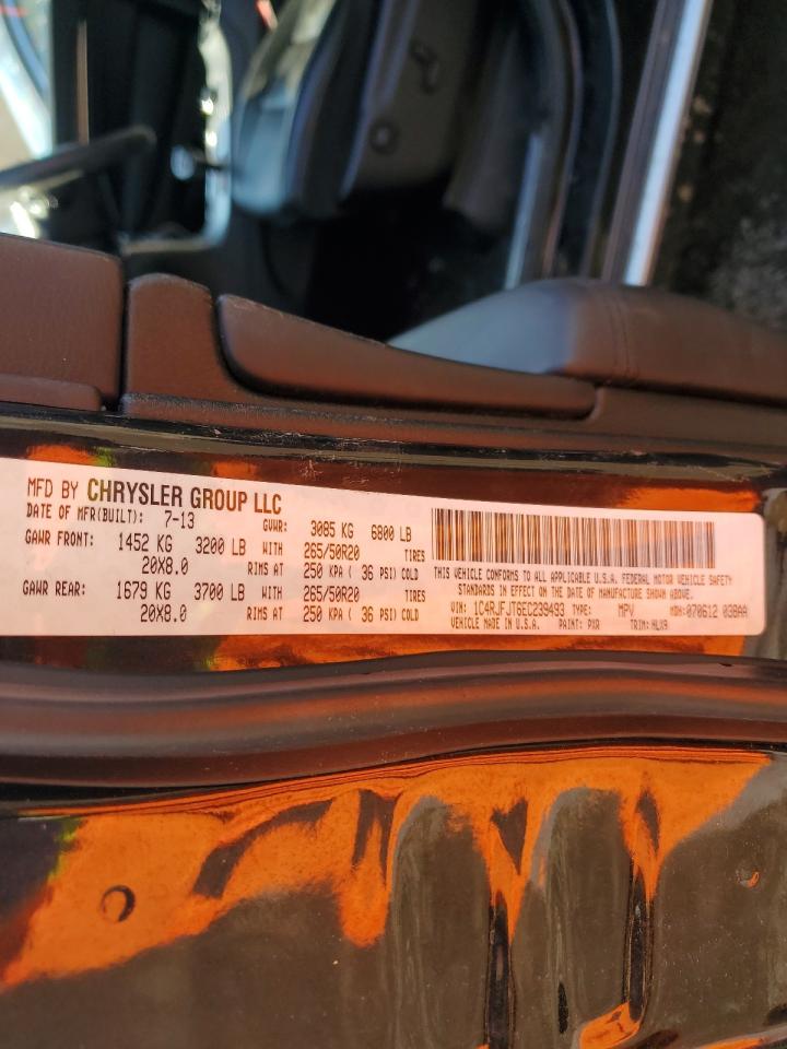 2014 Jeep Grand Cherokee VIN 1C4RJFJT6EC239493 Copart auction photo, minor dent/scratches / mechanical damage thumbnail 13