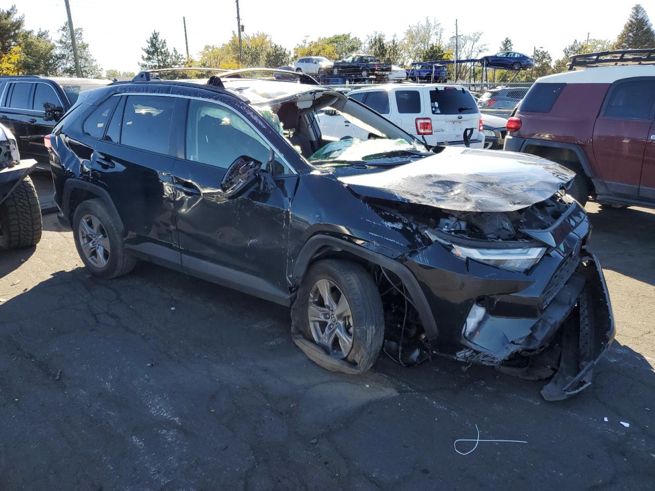 2022 Toyota RAV 4 VIN JTMRWRFV8ND147650 Copart auction photo, all over damage thumbnail 4