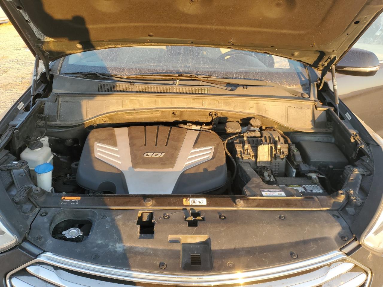 2014 Hyundai Santa Fe VIN KM8SR4HF8EU075703 Copart auction photo, side / minor dent/scratches damage thumbnail 12