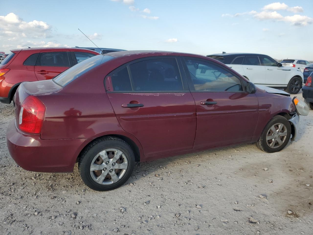 2008 Hyundai Accent VIN KMHCN46C18U214664 Copart auction photo, front end / side damage thumbnail 3