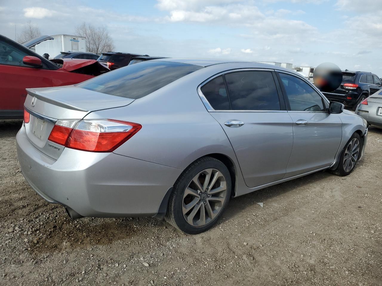 2014 Honda Accord VIN 1HGCR2F57EA047384 Copart auction photo, front end / rear end damage thumbnail 3