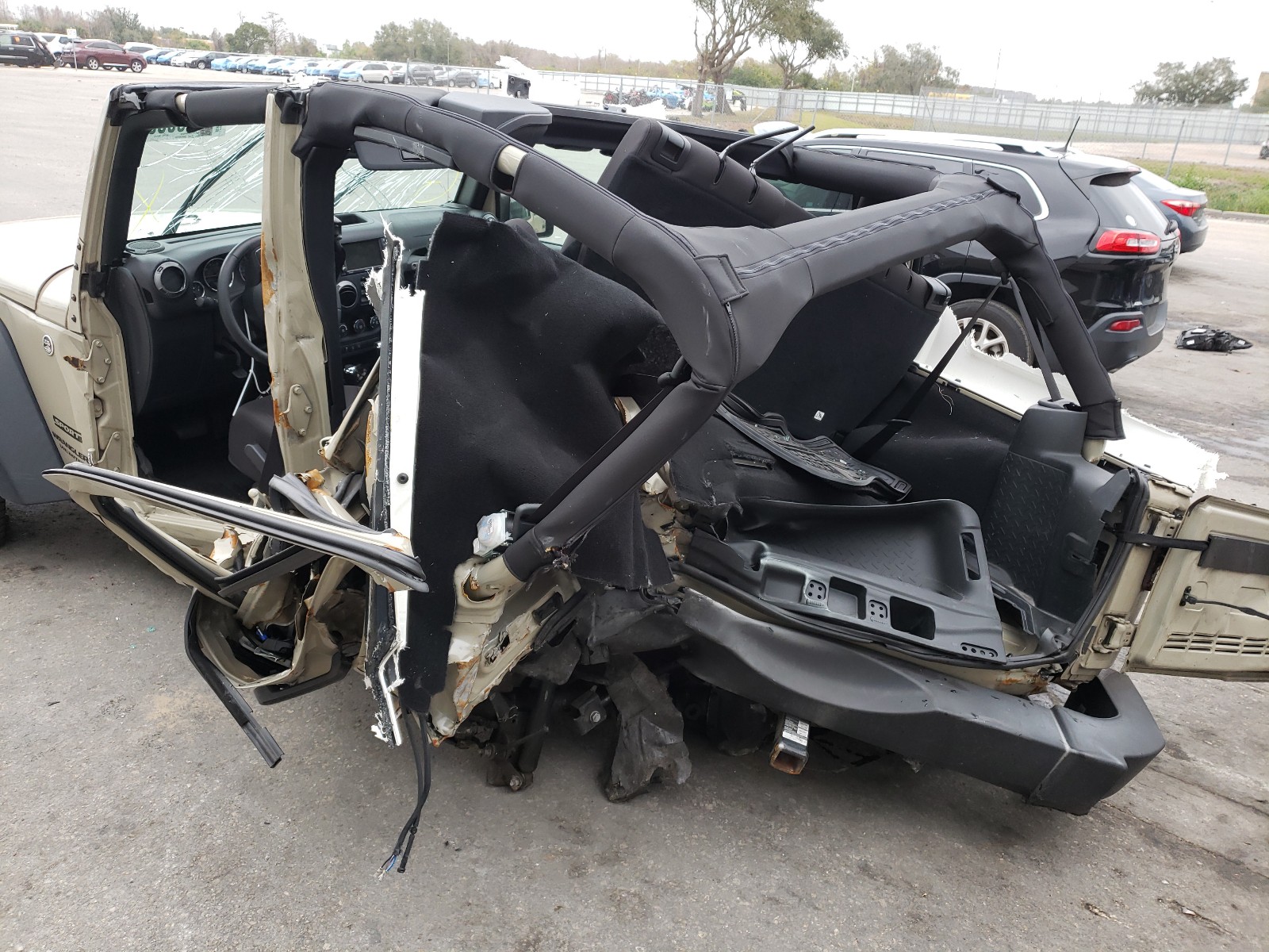 2017 Jeep Wrangler VIN 1C4BJWDG6HL622855 Copart auction photo, rollover damage thumbnail 9