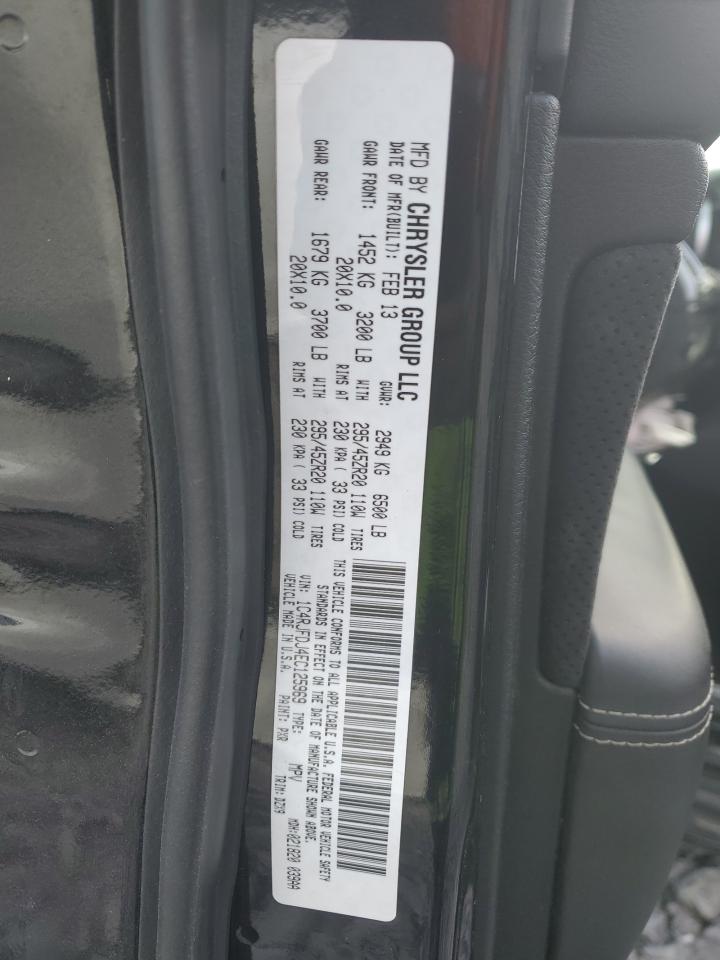 2014 Jeep Grand Cherokee VIN 1C4RJFDJ4EC125969 Copart auction photo, front end damage thumbnail 15