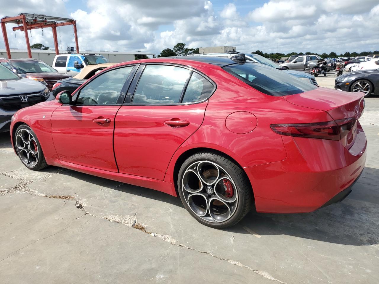 2022 Alfa Romeo Giulia VIN ZARFAMBN2N7660407 Copart auction photo, water/flood damage thumbnail 2