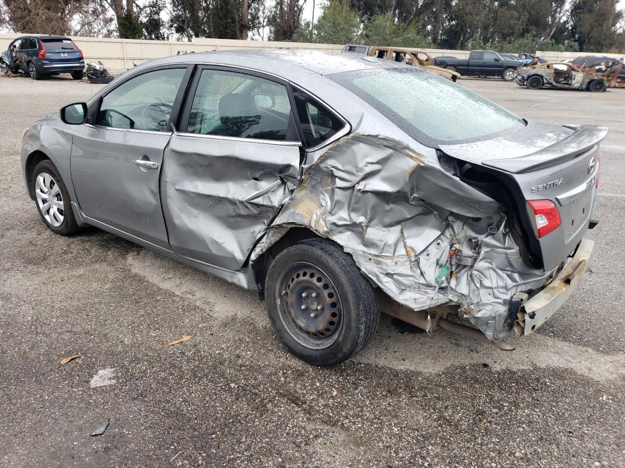 2014 Nissan Sentra VIN 3N1AB7AP3EY283254 Copart auction photo, rear end / side damage thumbnail 2