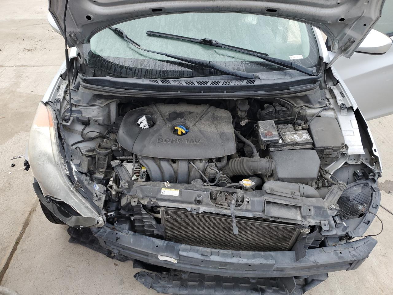 2012 Hyundai Elantra VIN 5NPDH4AEXCH127227 Copart auction photo, front end damage thumbnail 11