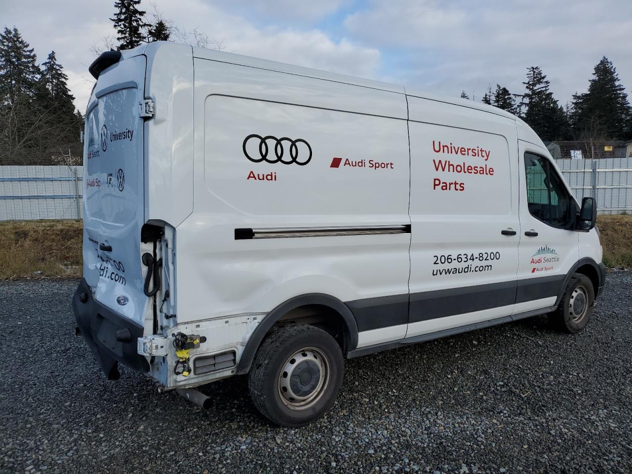 2023 Ford Transit VIN 1FTBR1C84PKA84747 Copart auction photo, rear end damage thumbnail 3