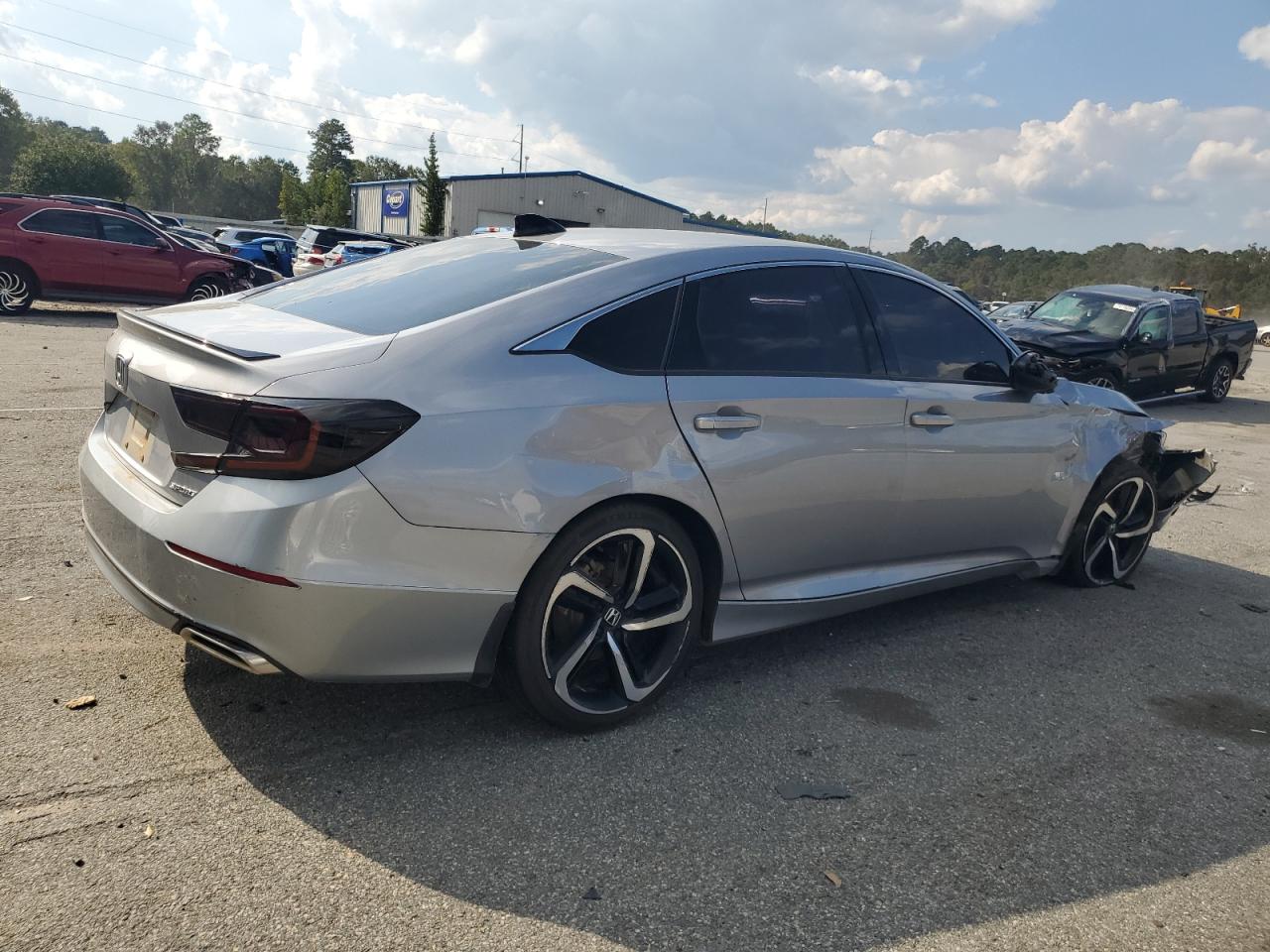 2022 Honda Accord VIN 1HGCV1F33NA051629 Copart auction photo, front end / side damage thumbnail 3