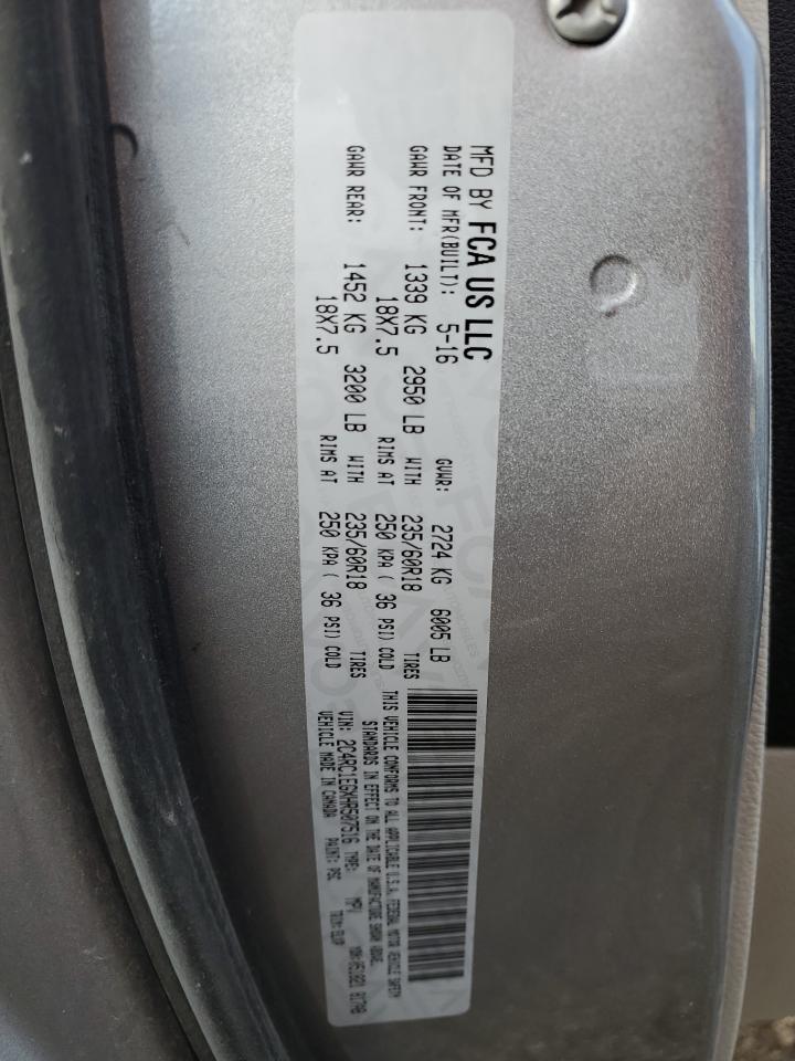 2017 Chrysler Pacifica VIN 2C4RC1EGXHR507516 Copart auction photo, side damage thumbnail 13