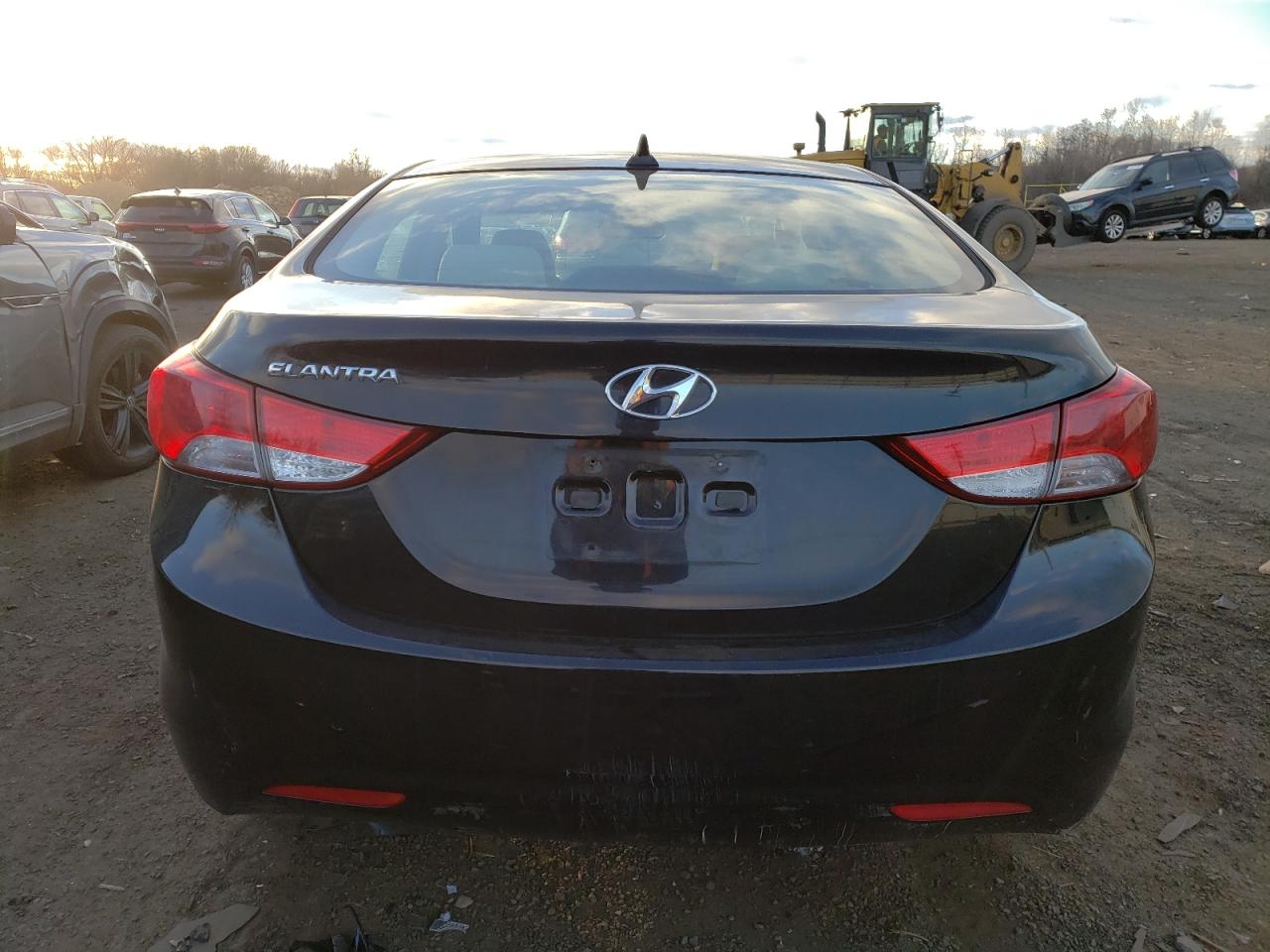 2013 Hyundai Elantra VIN KMHDH4AE2DU600153 Copart auction photo, side / front end damage thumbnail 6