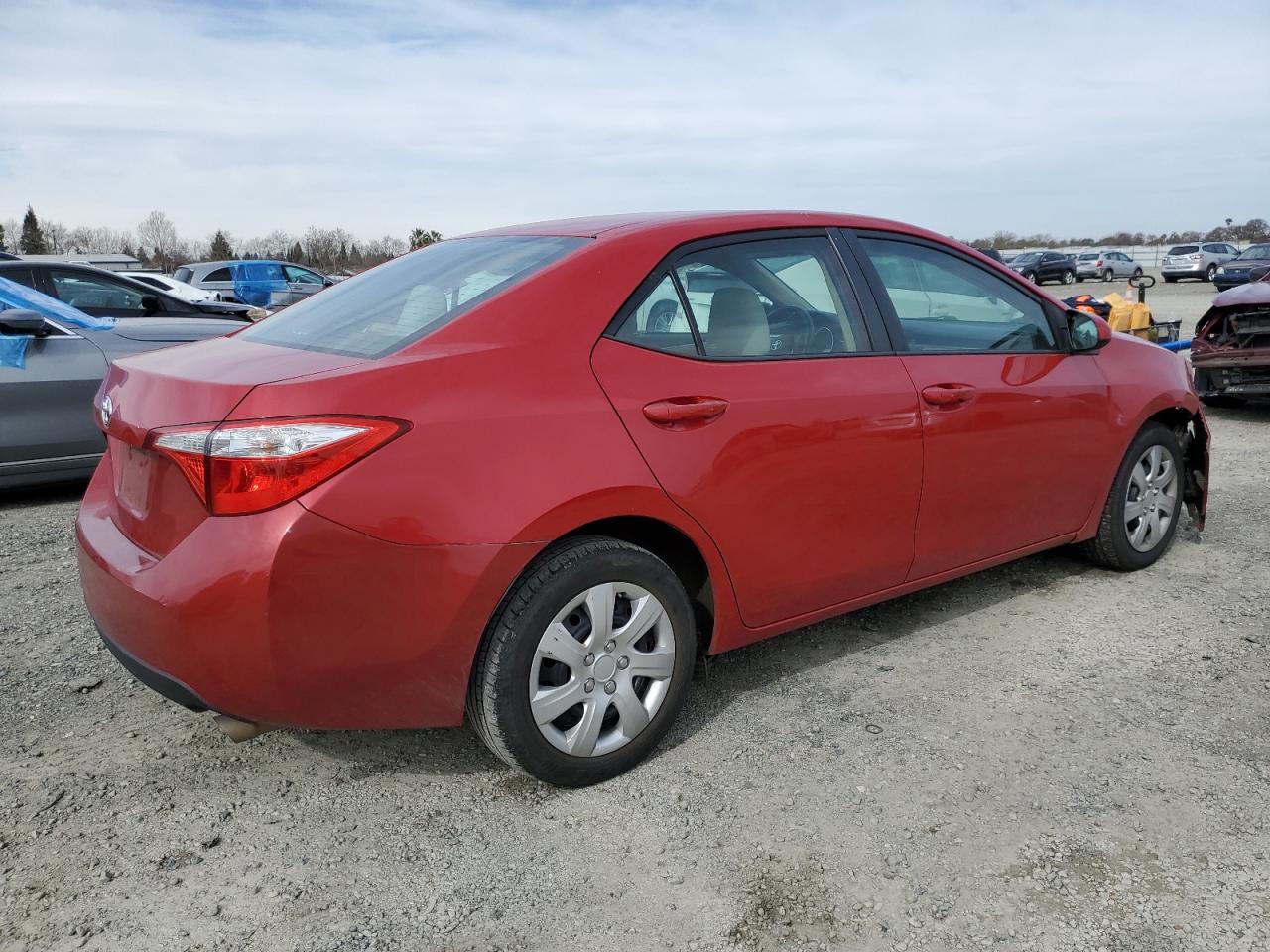 2015 Toyota Corolla VIN 2T1BURHE7FC251906 Copart auction photo, front end / side damage thumbnail 3