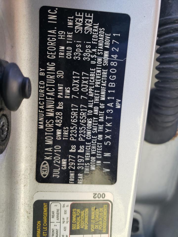 2011 KIA Sorento VIN 5XYKT3A11BG084271 Copart auction photo, rear end damage thumbnail 13