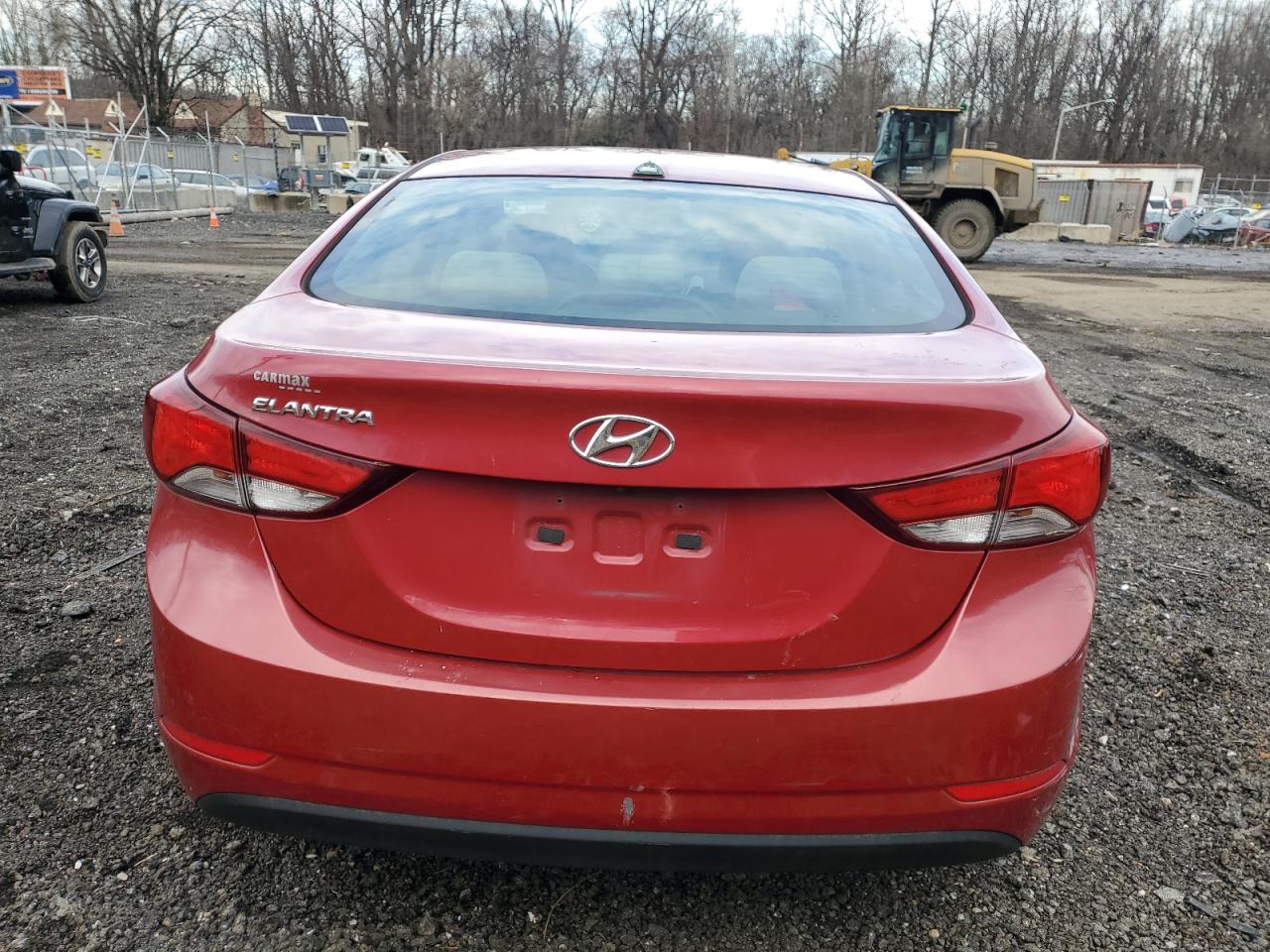 2014 Hyundai Elantra VIN KMHDH4AEXEU148602 Copart auction photo, vandalism / minor dent/scratches damage thumbnail 6